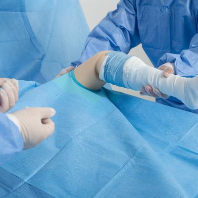 China Hospital Disposable Knee Arthroscopy Extremity Surgery Drape Pack for sale