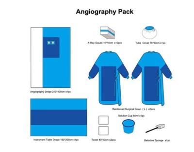 China Hospital Medical Consumable Disposable Angiography Kit Sterile Surgical Laparotomy Drape Pack en venta