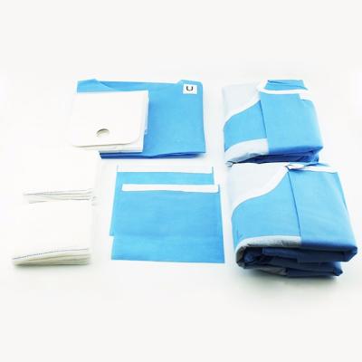 China OEM Disposable Dental Implant Drape Pack Sterile Surgical Kit General Drape Set en venta