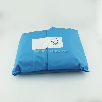 China Blue Color Disposable Surgical Gown With Long Sleeve For Adults for sale