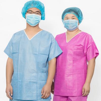 China Blue Zipper Closure Medical Scrub Suits Cotton / Polyester Blend for sale