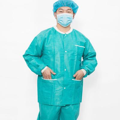 China Drawstring Closure Icu Scrub Suit 2 Pockets For Surgical Centers / White Blue Green Pink for sale