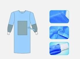 China Spunlace Reinforced Disposable Chemotherapy Gown Hospital Steriled Isolation for sale