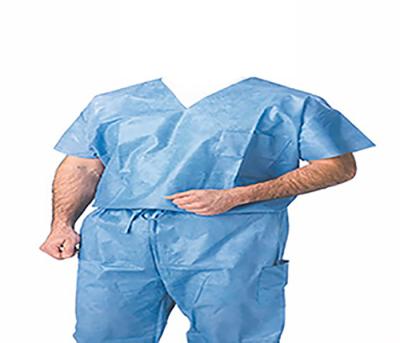 Cina I blu navy chirurgici sfregano i vestiti, infermieri dell'ospedale sfregano manica uniforme del vestito la breve in vendita
