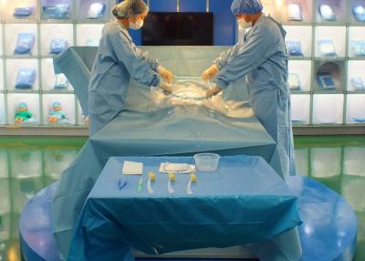 China Cirúrgico descartável da seção da cesariana C drapeja e veste o apoio médico do filme do nascimento do bebê à venda