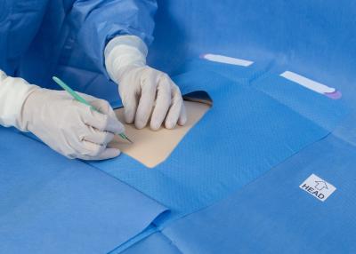 China Kundengebundene Größe, die steriles chirurgisches Perineum-Chirurgie drapiert, drapiert u-Spalte zu verkaufen