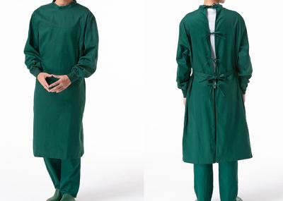 China Reusable Poly Cotton Surgical Gown Autoclavable Reinforced Scrub Suits for sale