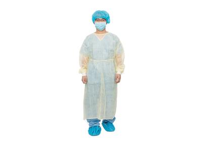 China Single Use Yellow 18 Gram 60 Gram Medical Isolation Gown for sale