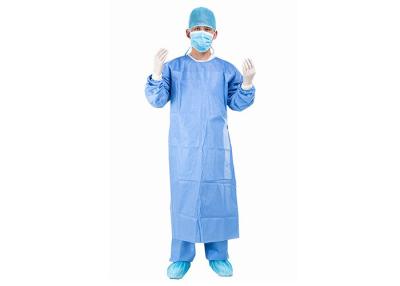 China Sterile Blue 35g 45g SMS SMMS Disposable Surgical Gown for sale