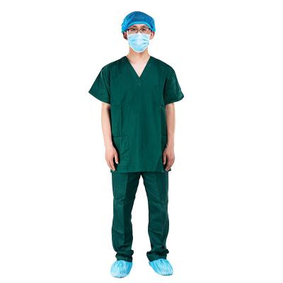 China Hospital Operating Room Short Sleeve Unisex Medical Scrub Suits for sale