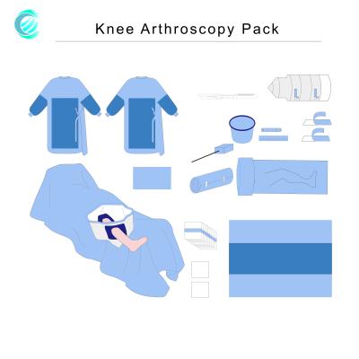 China SMS Sterile Disposable Surgical Packs Knee Arthroscopy Drape CE Certificate for sale