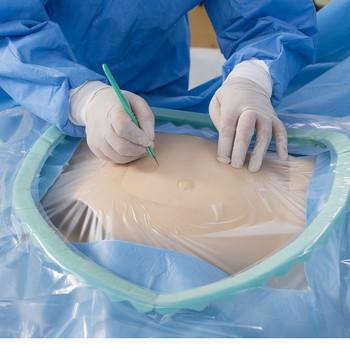 Китай Голубой раздел SMMS устранимый хирургический c задрапировывает газ EO стерильный продается