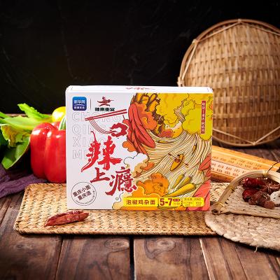 Китай Момент времени лапш Чунцина китайца пряный замариновал вкусы цыпленка перца продается
