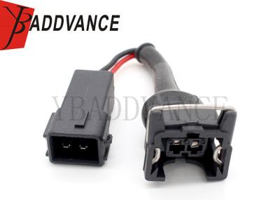 China Wire Harness Fuel Injector Adapter Male Female EV1 OBD2 To OBD1 Black Color for sale
