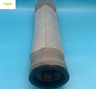 China Bulked Yarn Fiberglass PTFE Membrane Filter Bag High Temperature Alkali Free for sale