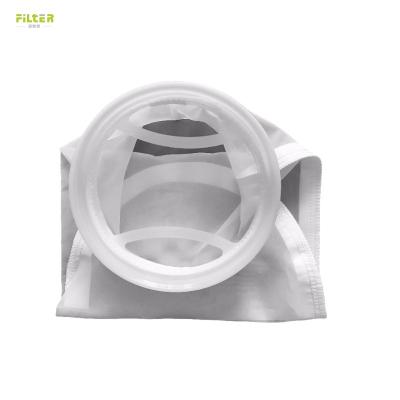 China LPE iquid Filter Bag With Stitched / Welded Bag Body And Plastic / Metal / Raw / Drawstring Top for sale