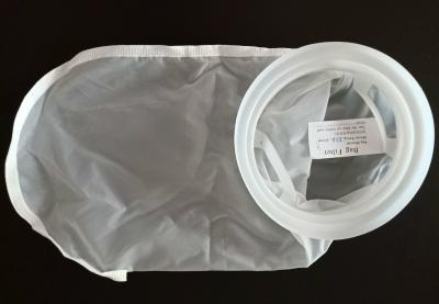 China Hanging Loop 250 Micron Liquid Filter Bag With Seam for sale