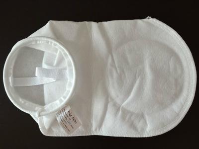 China 200 Micron PP PE Needle Felt Filter Bag With Plastic Ring for sale