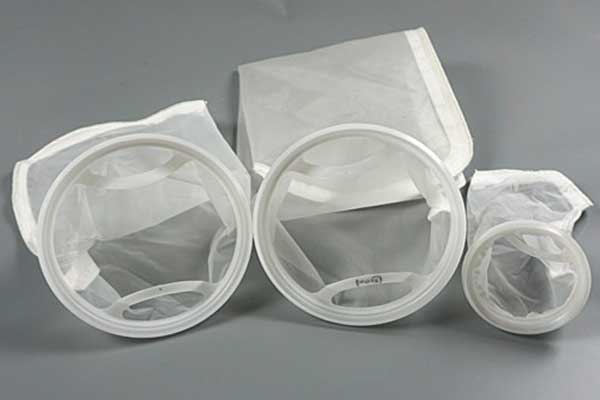 5u PP liquid water filter bag 7“X32“ with plastic ring Polyester mesh filter bag