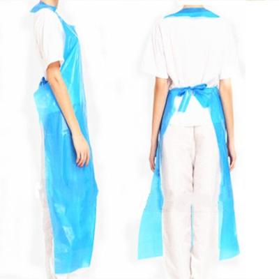 China Cooking Tie On Disposable Plastic Aprons 71 X 117cm Plastic Aprons On A Roll for sale