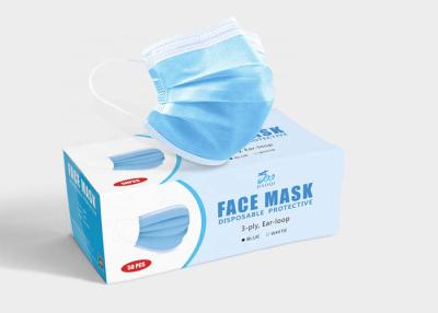China OEM Disposable Non Woven Face Mask Breathable Civil 2 Ply Face Mask for sale