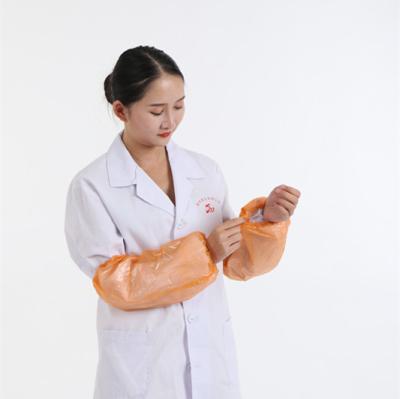 中国 LDPEの伸縮性がある袖口OEM ODMが付いている使い捨て可能な腕の袖カバー 販売のため