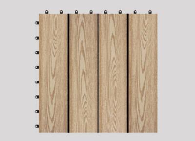 China WX14 Wood grain light embossing wpc diy decking tiles patio decks 30x30cm for sale