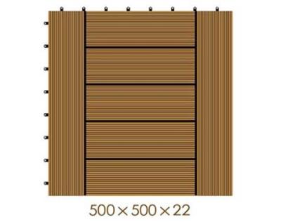 China WX28 500X500X22mm WPC terrace/ floor/ decking tiles / with different colors natural texture for sale