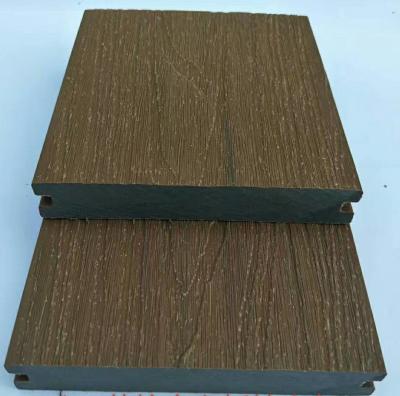 China 140X23 teakwood wooden texture wpc easy to clean hot sale popular to Europe wpc capped deck for sale