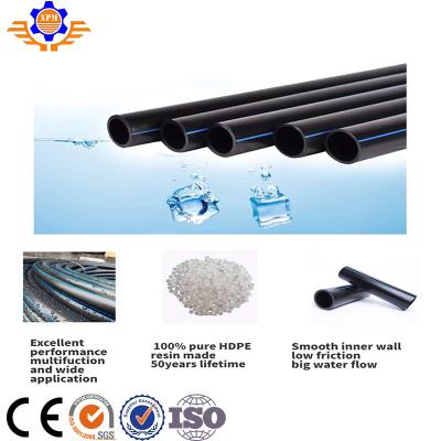 China 110 - 315MM PE Pipe Extrusion Line Vacuum Calibration Sleeves 160KW Single Screw Plastic Extruder Te koop