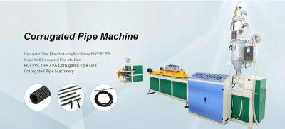 Китай Малошумное оборудование PP штрангпресса одиночного винта/труба из волнистого листового металла PE одностеночное производство продается