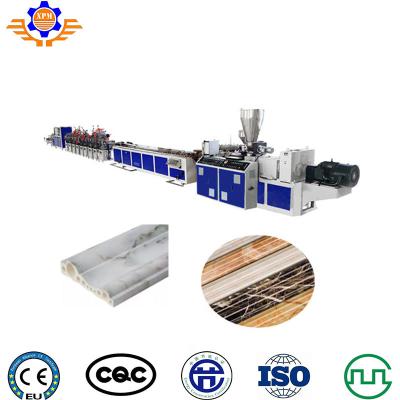 China Cadena de producción de mármol artificial plástica de la hoja de la maquinaria/Pvc de la protuberancia del perfil de la piedra del PVC en venta