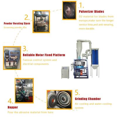 China Plastic Disc Flour Mill Grinder Auxiliary Machine SUS304 3 Phases Pvc Scrap Pulverizer Machine for sale