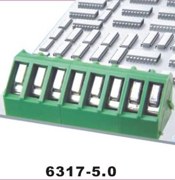 China 250V Voltage Rating PA66 Terminal Block Plastic/Metal Construction for sale