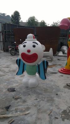 China Blue Water Playground Toys Clown Monster Spray Fiberglass For Children for sale