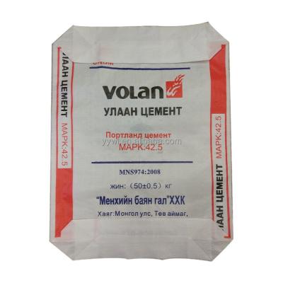 China Customized PP Cement Bags Polypropylene Woven Valve Ad Star 25Kg 50kg Cement Bag for sale