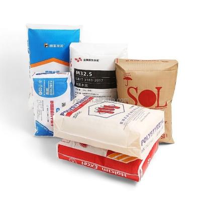 China 25KG 40KG 50KG Cement Packing Bags Ad Star Block Bottom PP Packaging Bags for sale