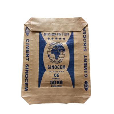 China 25KG 40KG 50KG Block Bottom Cement Bags Ad Star Valve PP Packing Bags for sale