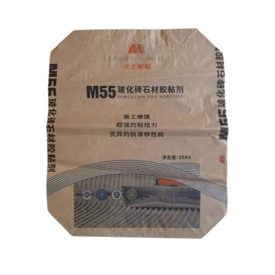 China Multiwall das 2 Falten-Papier-Säcke imprägniern konkrete Tasche 20kg ISO9001 mit Kleber zu verkaufen