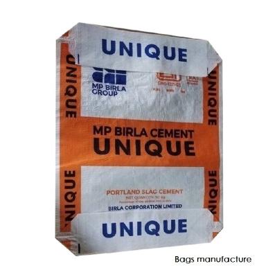 China Empty Printed PP Bags Woven For Motar Plaster Cement Packaging for sale