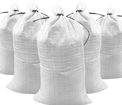 China de het Zandverpakking van 20kg 40Kg 50kg doet de Lege pp Geweven Gerecycleerde in zakken Bodem van de Zakkennaad Te koop