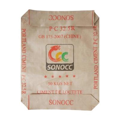 Chine 25 KG 40 KG 50 KG PP sac tissé vide PP sac de ciment Bloc de fond avec vanne à vendre