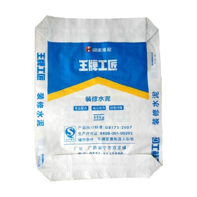 China Saco de cimento de argamassa PP personalizado reciclável para fábrica de cimento 40kg à venda