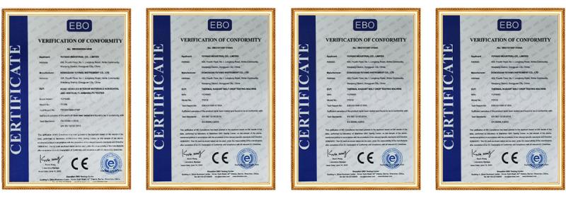 Certificate of Conformity - DONGGUAN YUYANG INSTRUMENT CO.,LTD