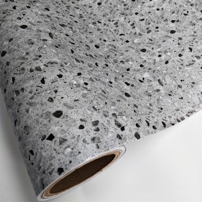 Κίνα Πετρώμα με μοτίβο αυτοκόλλητο υφασμένο PVC τοίχο 600mm*10m Ανθεκτικότητα στη θερμότητα προς πώληση