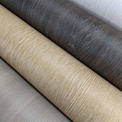 China Película de laminado de PVC de 1400 mm de ancho de papel de PVC de madera para decoración de gabinetes en venta