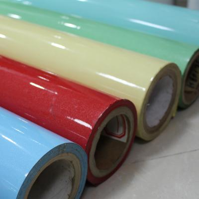 China Anti Scratch PVC Glossy Film Solid Color PVC Decor Film For Membrane Press for sale