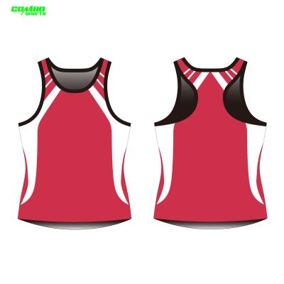 China Womens Activewear OEM / ODM Custom Racing Singlets Digital Print Sleeveless for sale