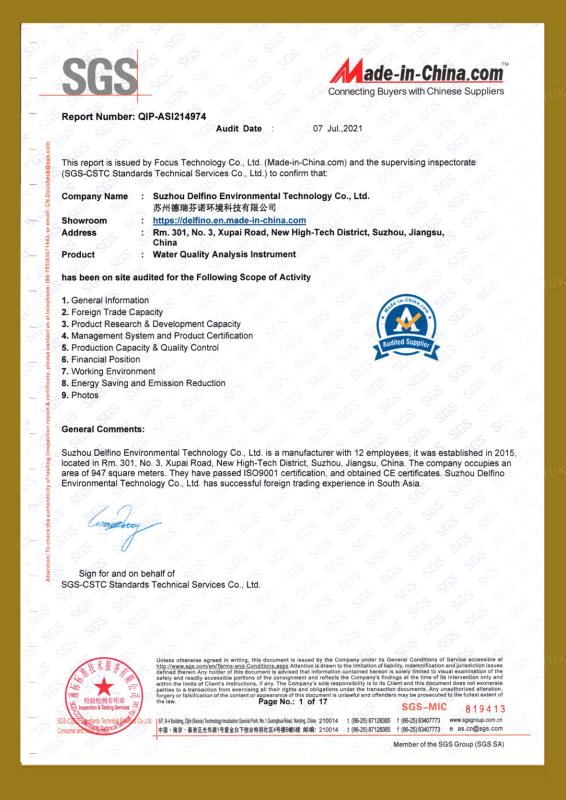 SGS - Suzhou Delfino Environmental Technology Co., Ltd.