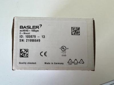 China acA645-100gm 12 Months Warranty German Basler Camera Version for sale